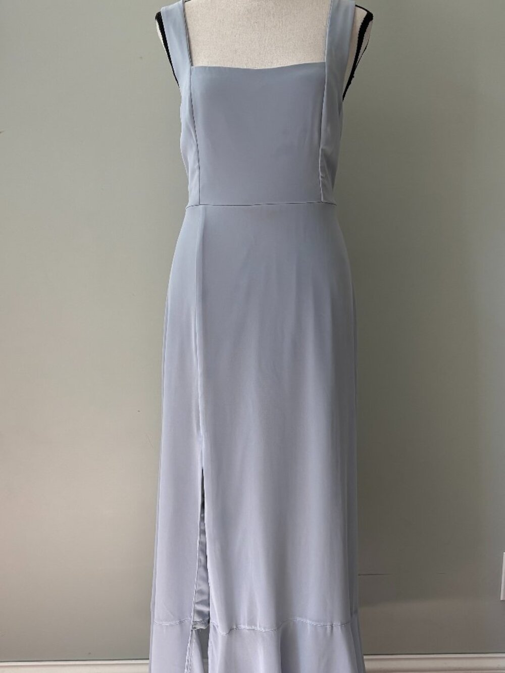 Show Me Your Mumu Dusty Blue Square Neck Maxi Dress Medium NWT